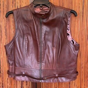 Cabi Brown Leather Vest